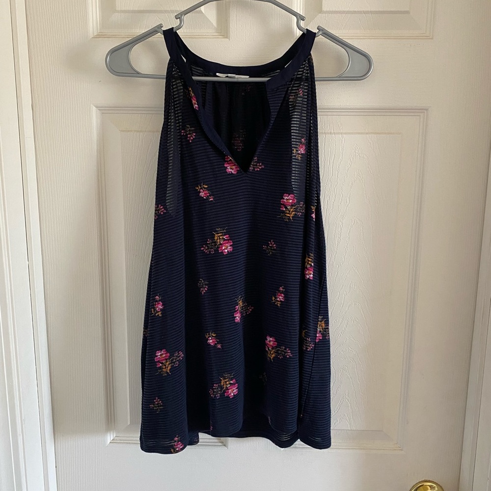 LUCKY BRAND Womens Medium Sleeveless blue floral